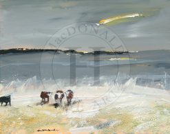 Cows on the Beach - unframed giclee print