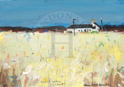 Field after harvest - small unframed litho print