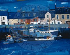 Arbroath Harbour - large unframed litho print