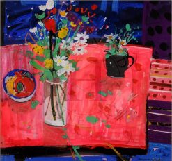 Red Table Top with Black Jug - unframed giclee print